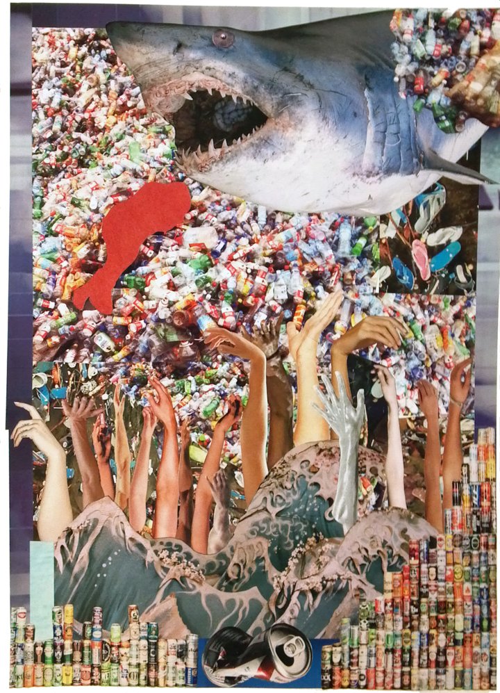 R.R.R., Kate Arslambakova, Collage on Print Paper, 12in x 17in, NFS