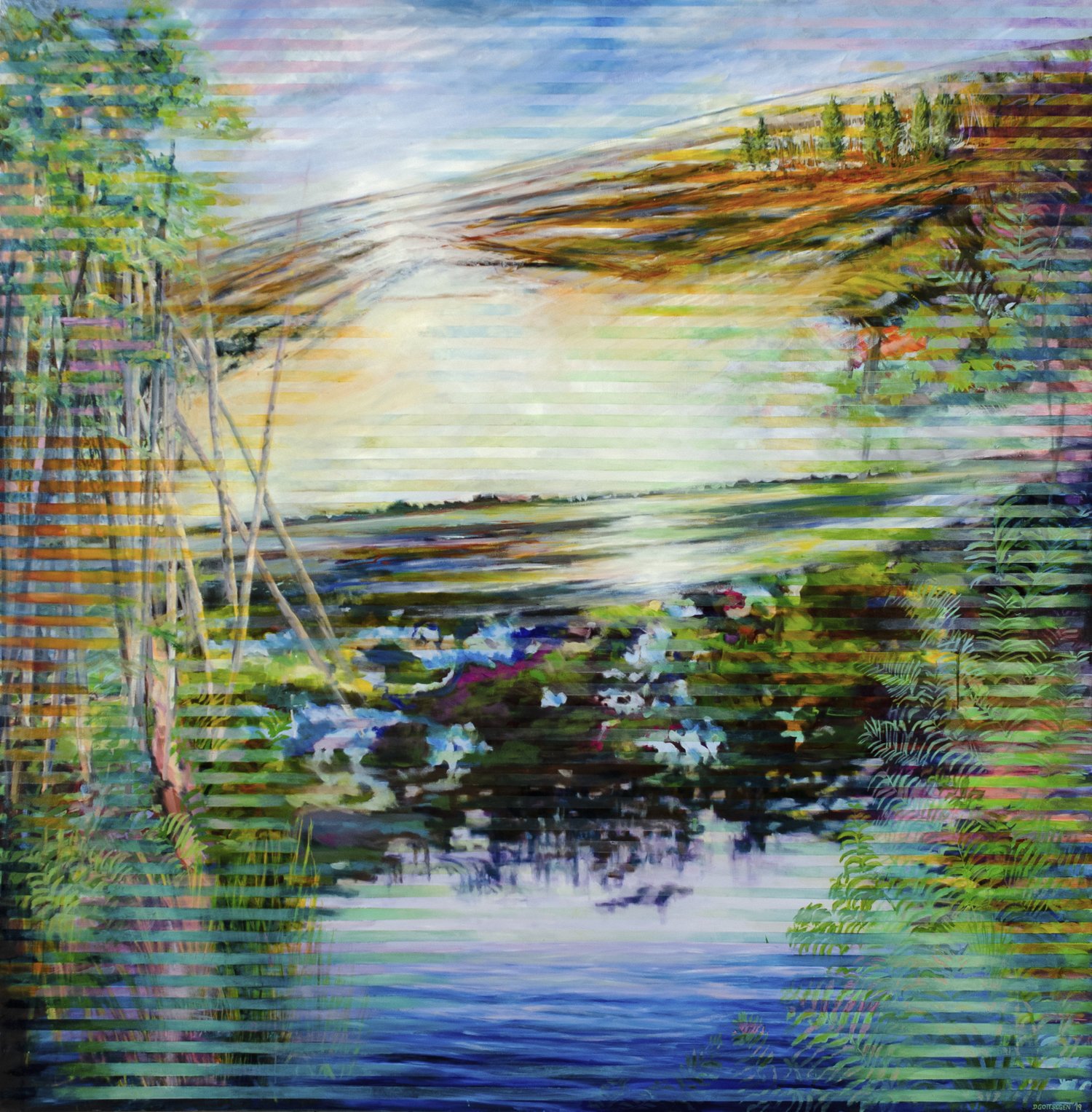Reflections East West 72 x 72 inches, oil on canvas  $14,000