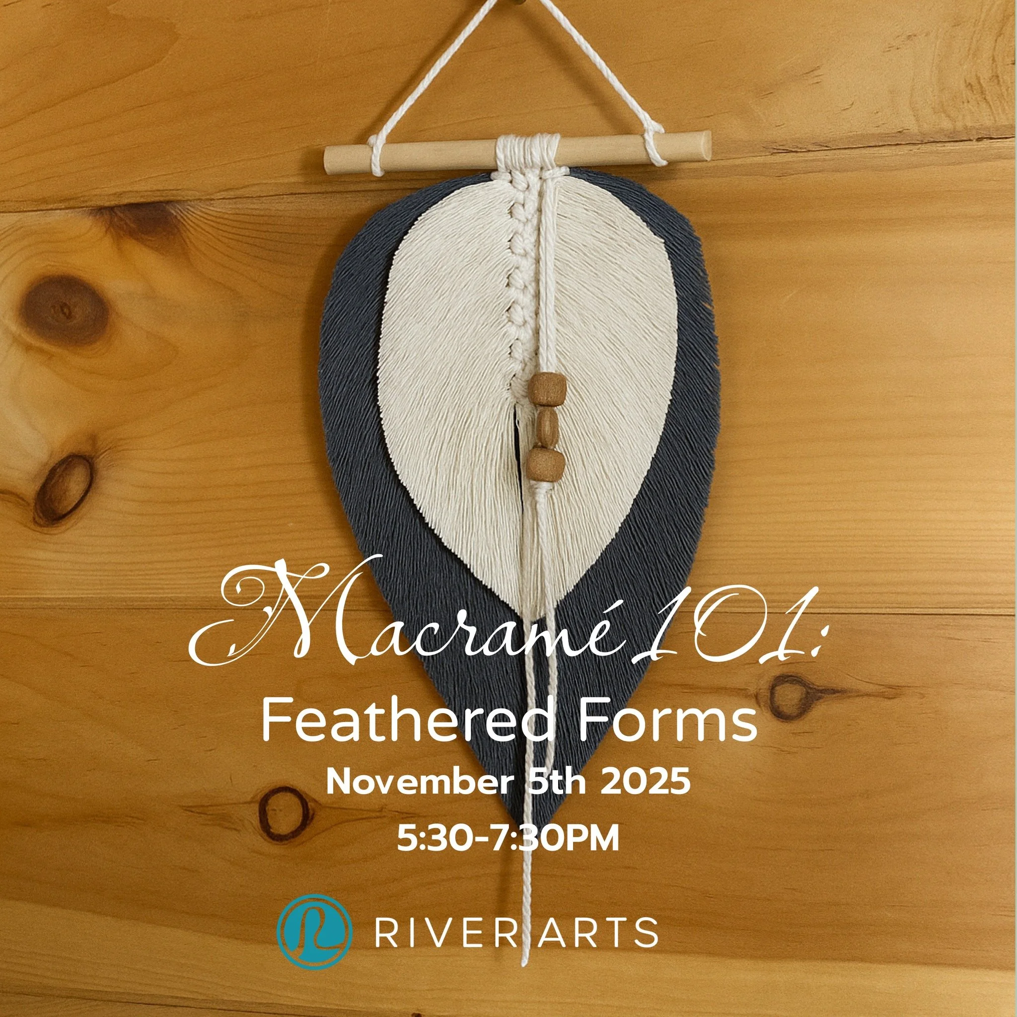 πͺΆ Macramé 101: Feather Workshop — Next Week!
Ready for your next cozy craft night? β¨
Join instructor Karen Gunterman for a relaxing, hands-on evening creating soft, decorative macramé feathers — perfect for ornaments, wall