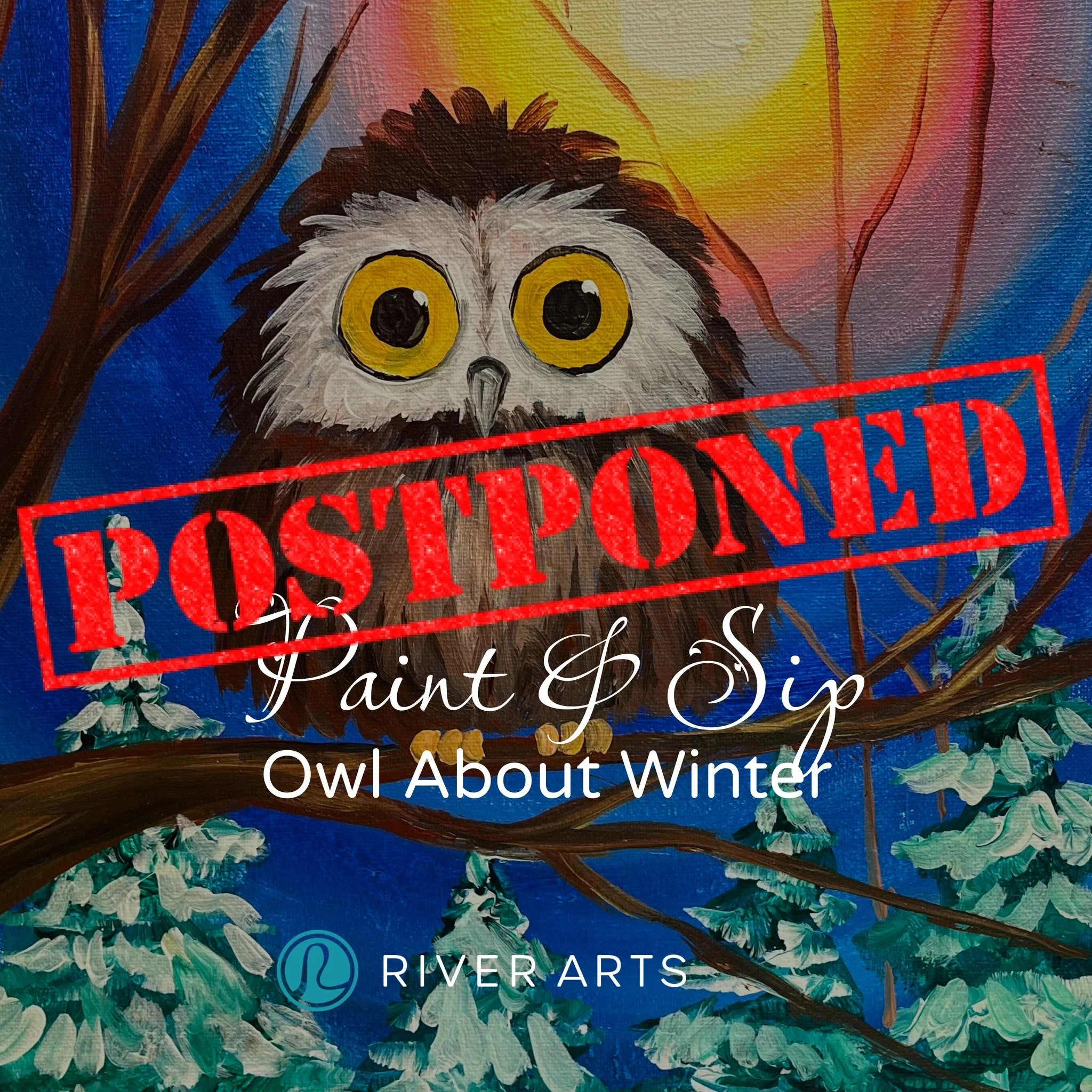 🌨🦉 Paint &amp; Sip | Owl About Winter &mdash; NEW DATE! 🦉🌨
Good news, art friends! Our cozy winter painting night has been rescheduled to January 9th, which means even more of you have a chance to sign up, unwind after the holidays, and create so