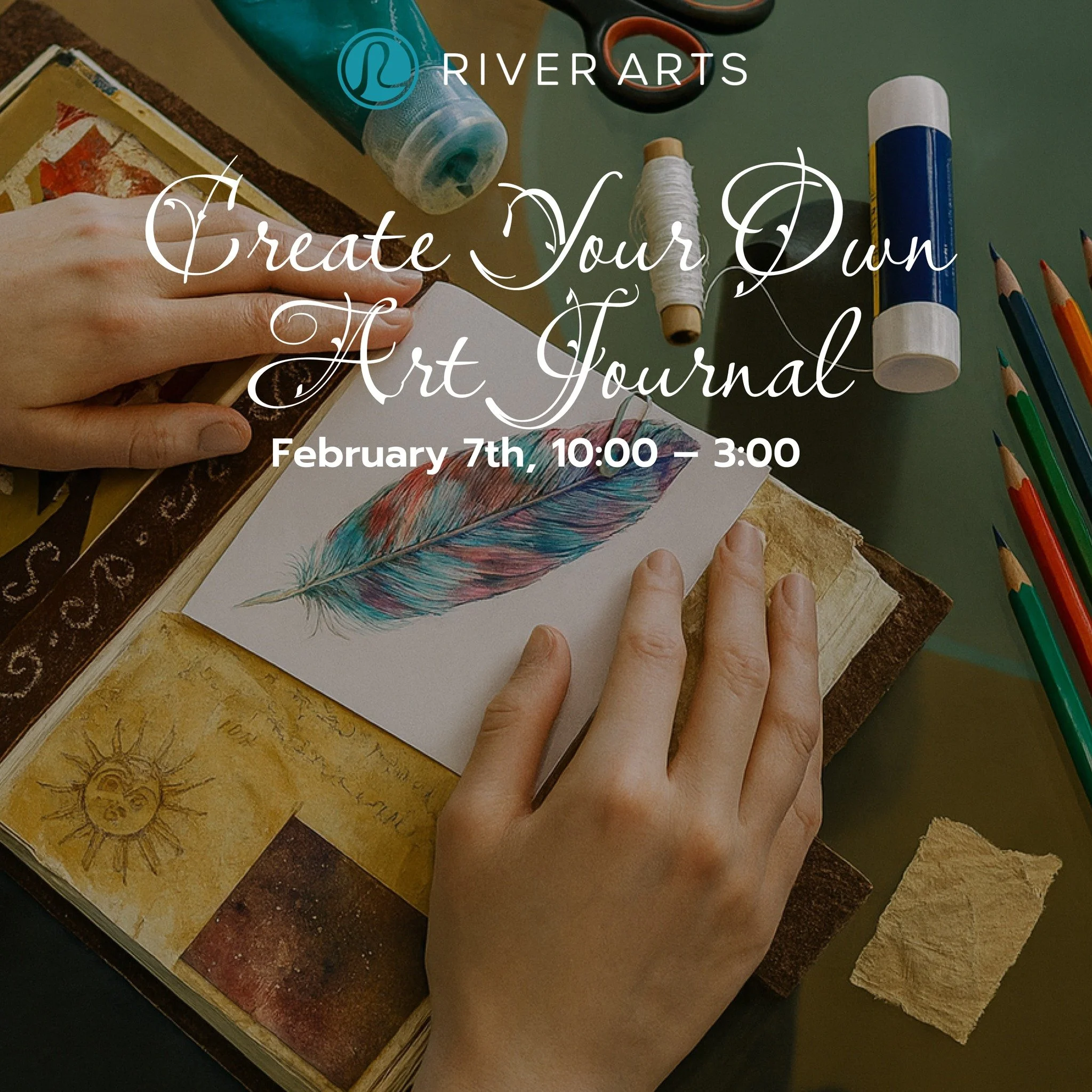 ✨ Create Your Own Art Journal! ✨
Take a full day to play, create, and make something totally yours.

📅 Saturday, Feb 7, 2026
🕙 10:00 AM &ndash; 3:00 PM

💌 Morning: Play with Paper
Splatter, stamp, monoprint, and mark-make your way to a pile of bea