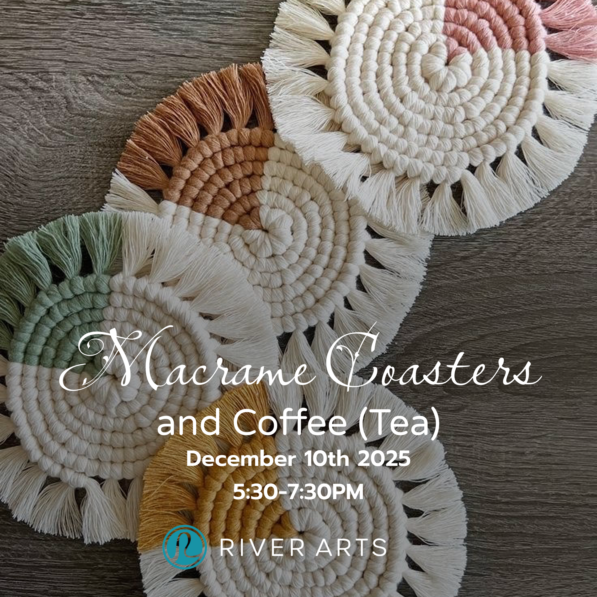 Macramé Coasters and Coffee (Tea)
