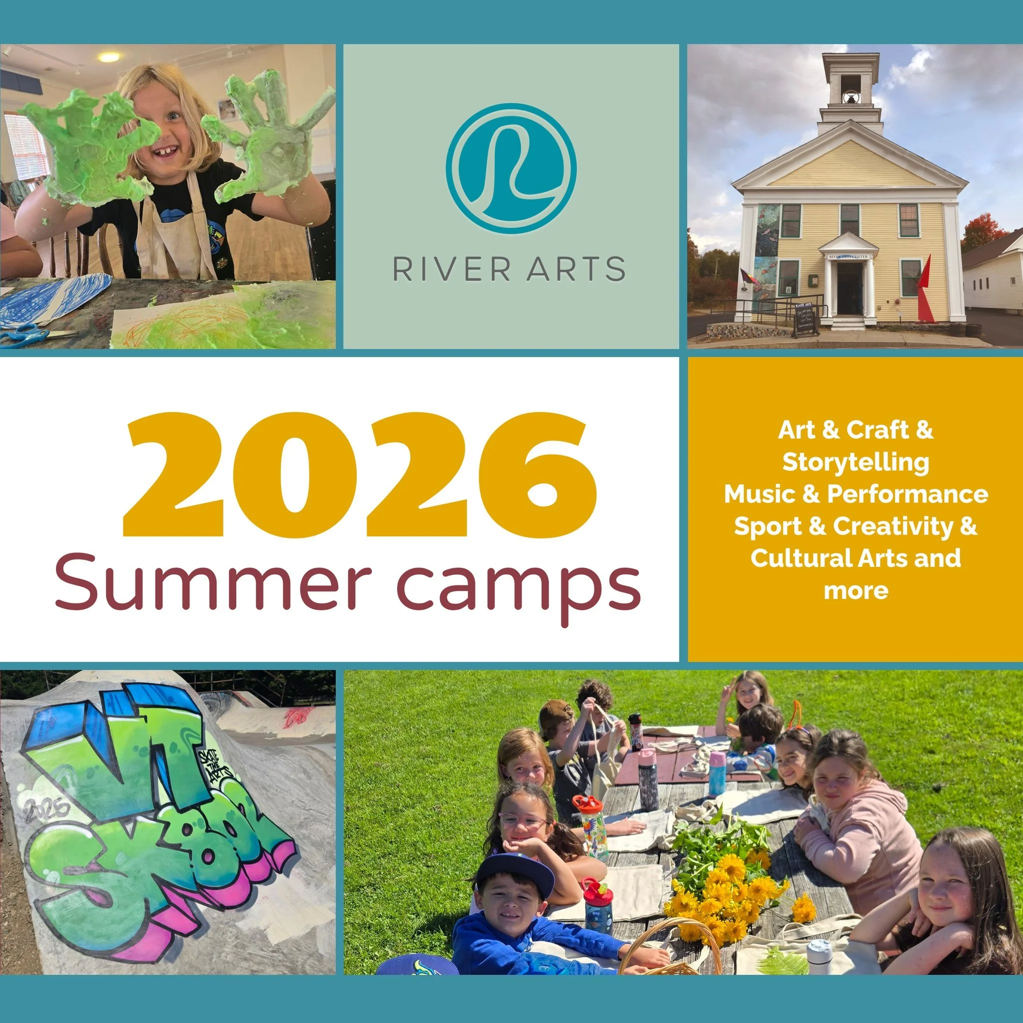 🎨🎶🛹 River Arts Summer Camps 2026 &mdash; Coming Soon!

We&rsquo;re excited to share an early look at our Summer 2026 Camps at River Arts&mdash;a season packed with creativity, collaboration, and hands-on experiences for young artists ages 6&ndash;