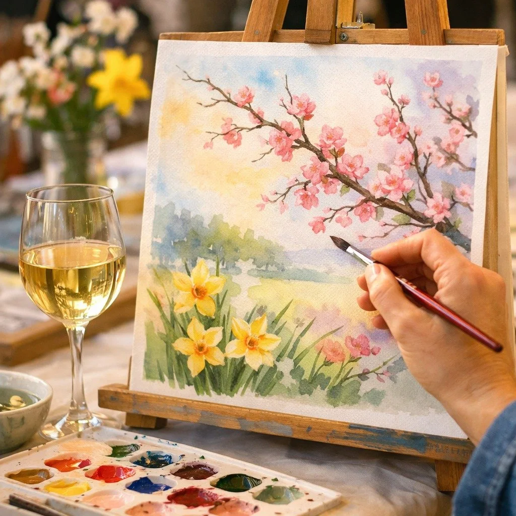 The sunshine today feels like a little preview of spring here in Vermont&mdash;bright skies, warmer air, and that sense that the season is quietly waking up. It&rsquo;s the perfect inspiration for our upcoming Paint &amp; Sip | Signs of Spring waterc