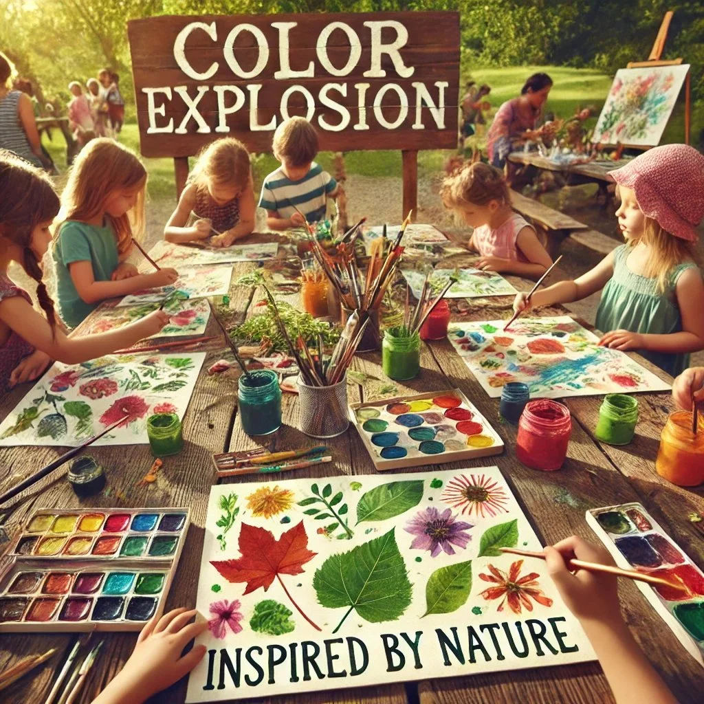 DALL·E+2025-03-24+11.03.38+-+A+lively+outdoor+camp+scene+with+the+title+'Color+Explosion_+Inspired+by+Nature'+displayed+in+a+bold,+artistic+font.+Children+are+gathered+around+a+la+1 (1).jpg