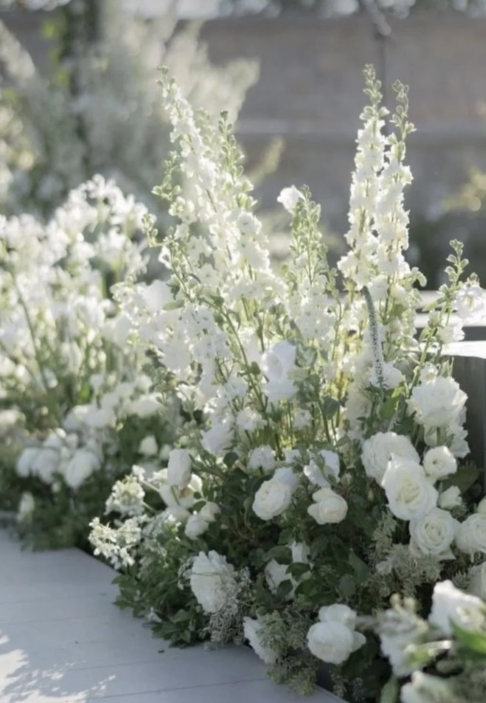 Large wedding aisle decor