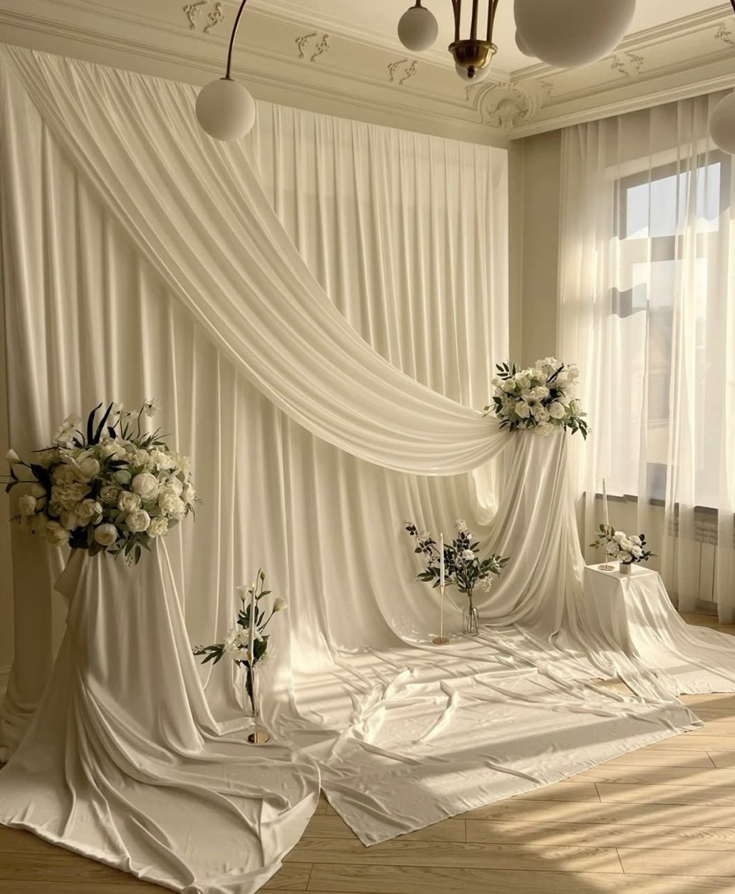Wedding ceremony draping