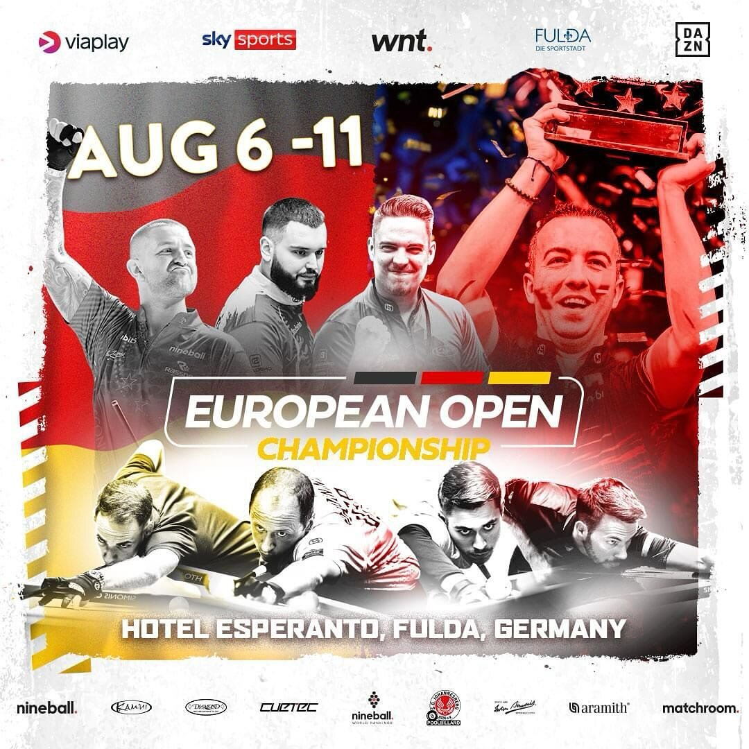 The European Open back in Fulda 2024! The good news continue. @matchroompool is bringing back the event for the third consecutive year from August 6-11! 🇩🇪🇪🇺

The Esperanto @esperanto.fulda was sold out last year, so don&rsquo;t wait. Let&rsquo;s