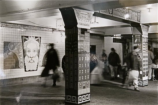 Essex Delancey Street Subway Installation, BW Lee Brozgol 1991.jpg