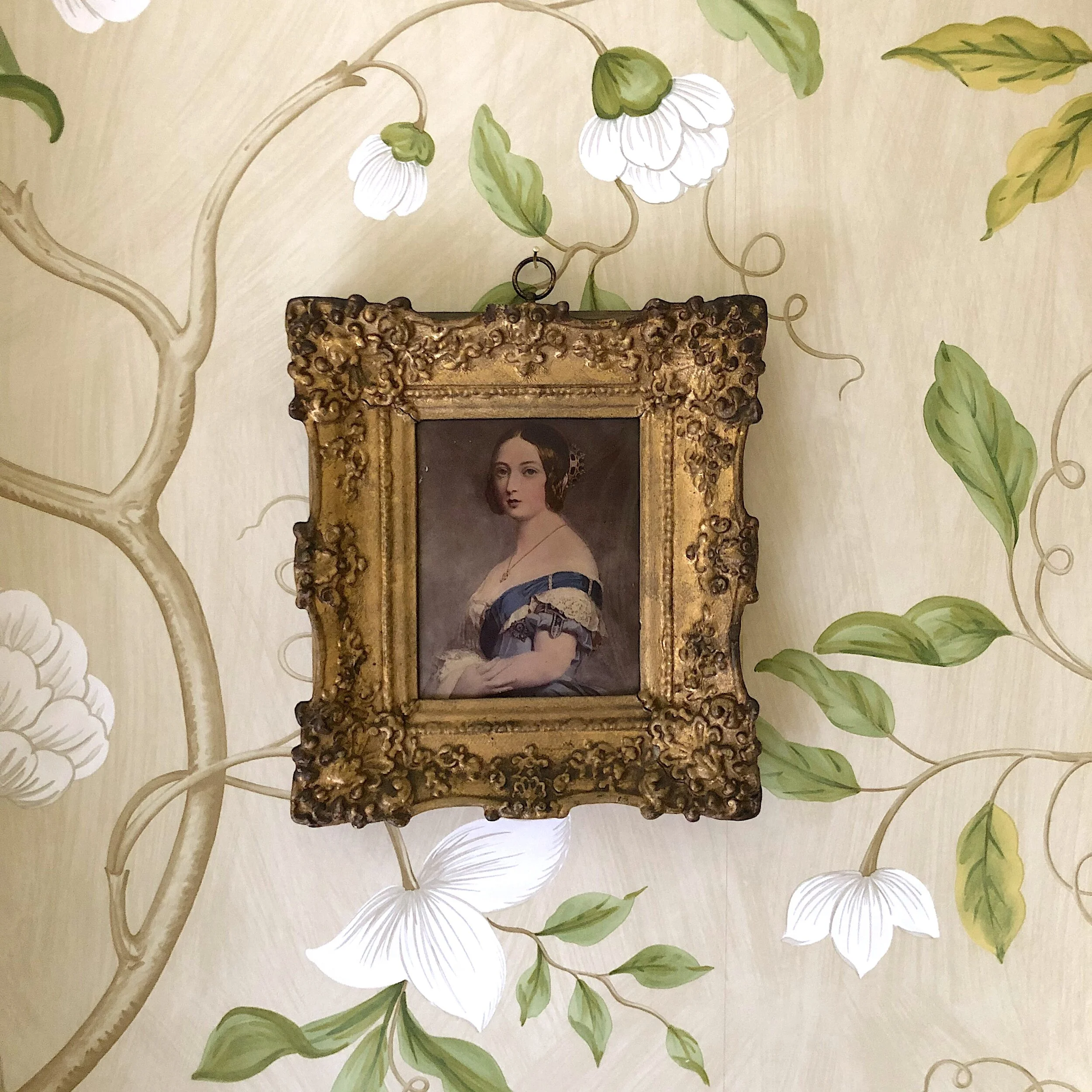 29. Oleograph of young Queen Victoria, 1840