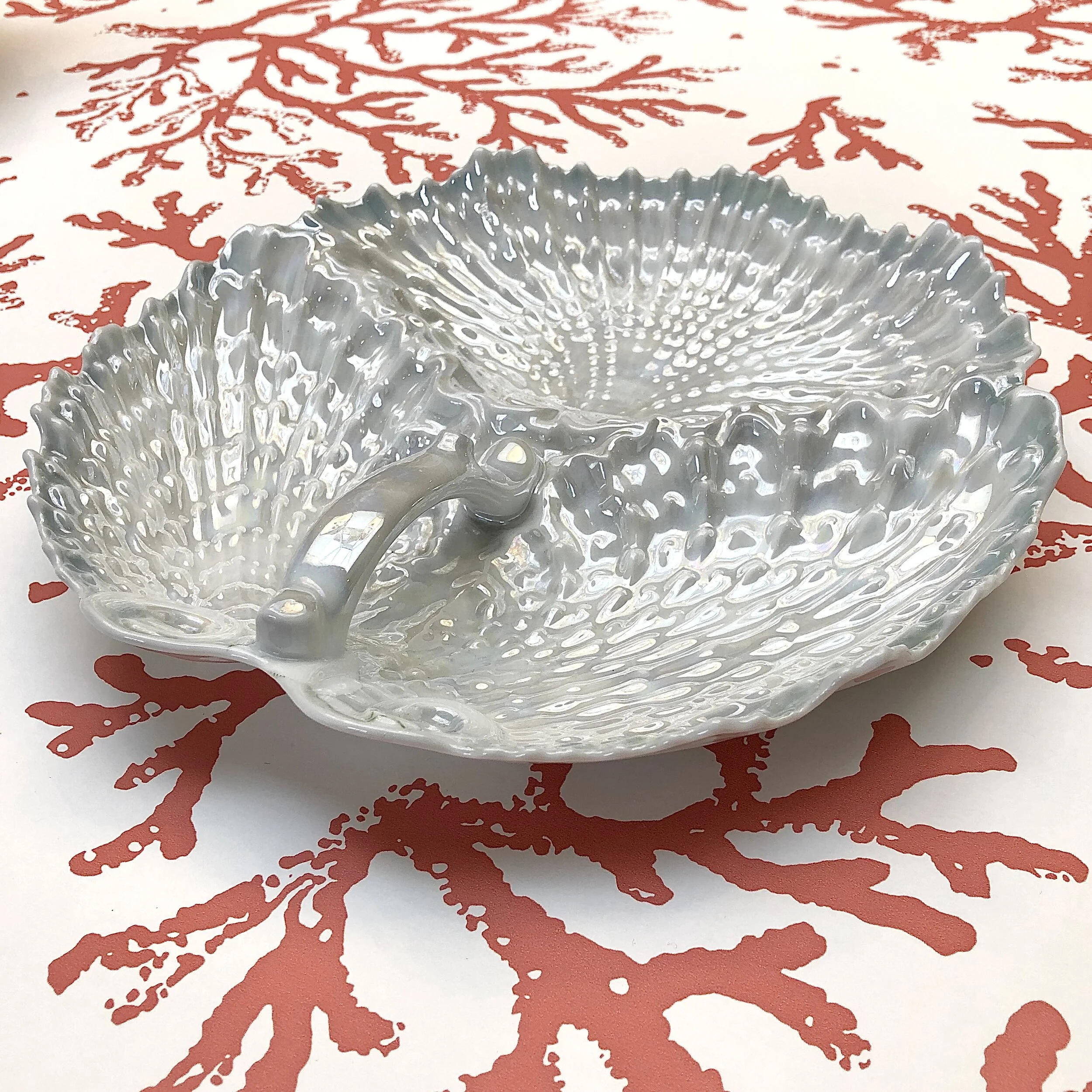 13. Scallop shell lustre dish