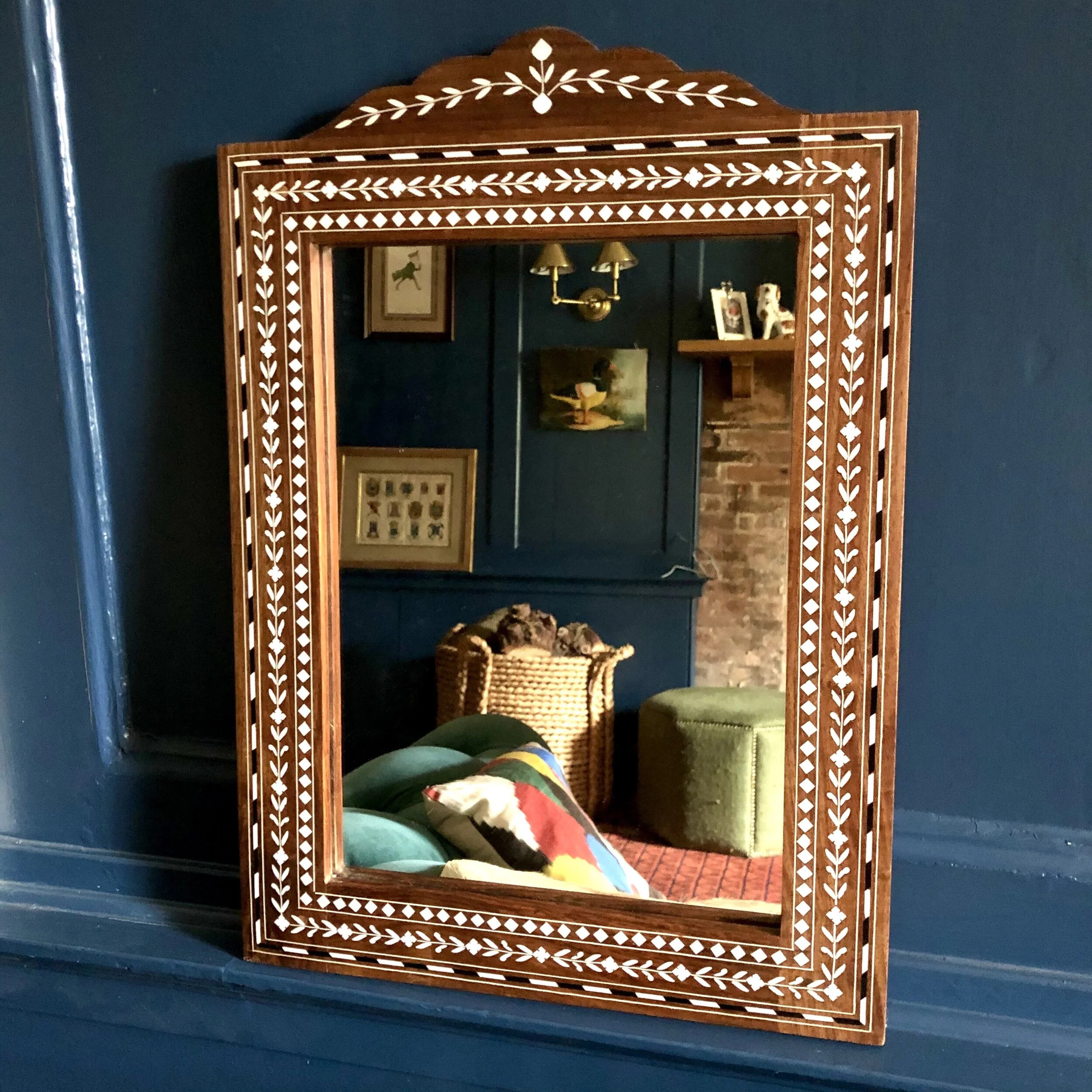 34. Antique Hoshiarpur inlay mirror