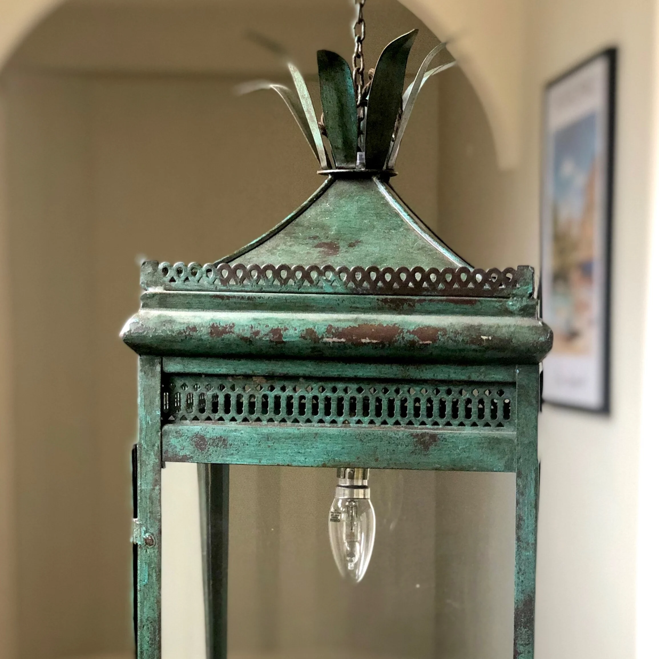 95. Verdigris lantern