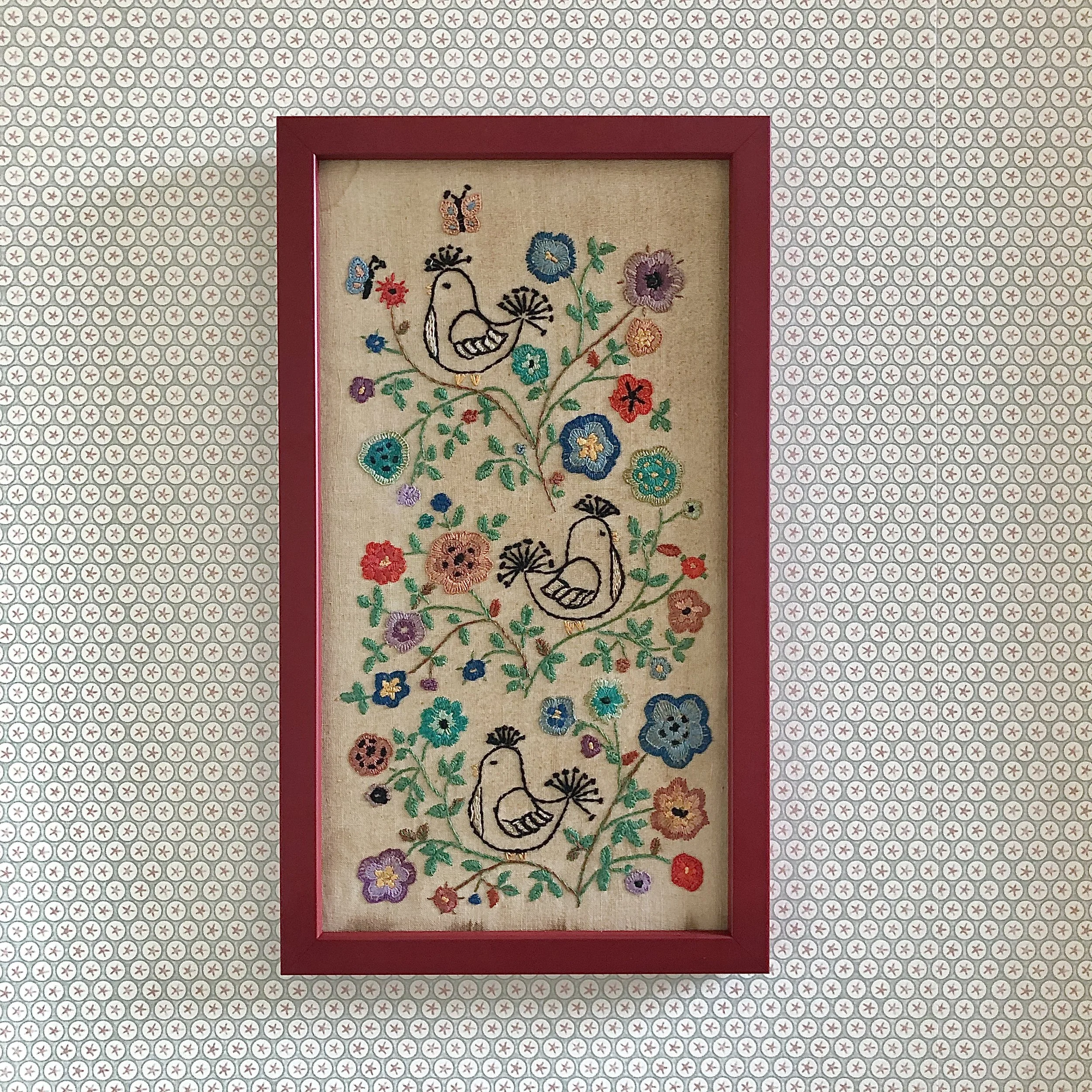 27. Vintage framed embroidery