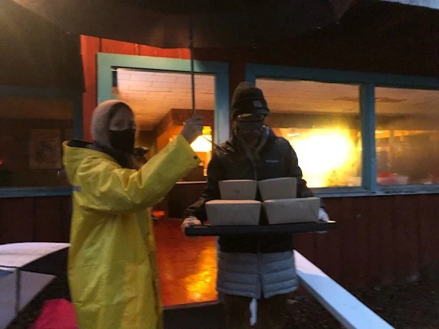 Outdoor Movie Night Harvest Dinner Fundraiser: Unrelenting Rain, Wonderful Community!
