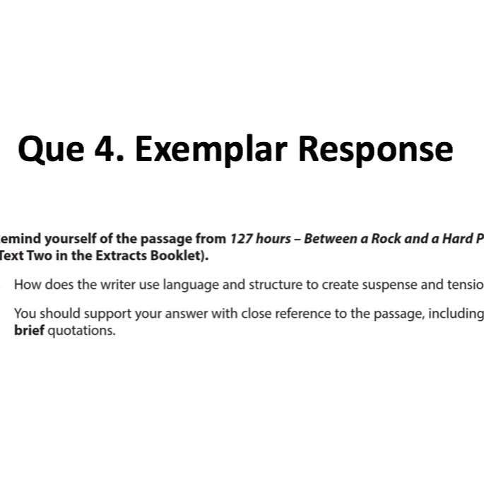 Que. 4 Exemplar Response - '127 Hours'