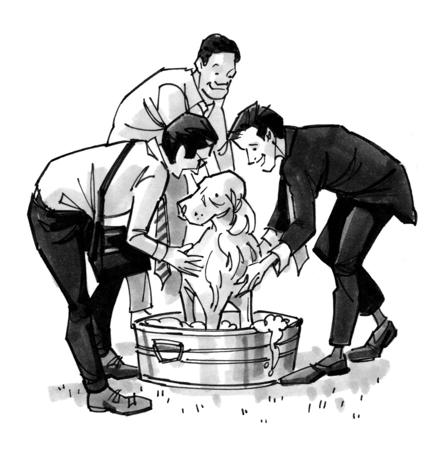 Missionaries Giving Dog a Bath.jpg