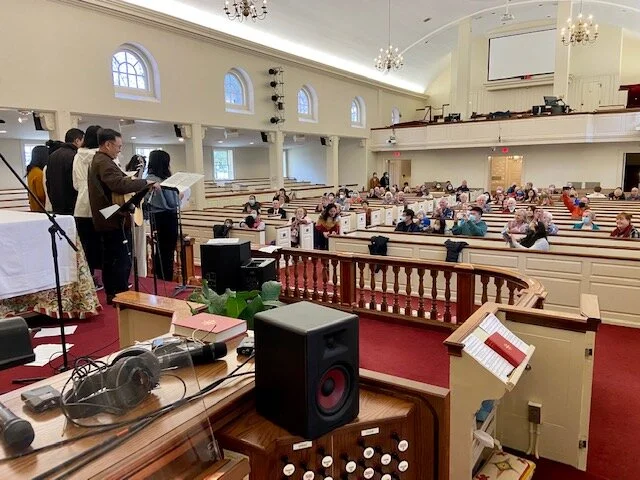    SENIORS and TIPS FRIENDS GATHER IN THE SANCTUARY   