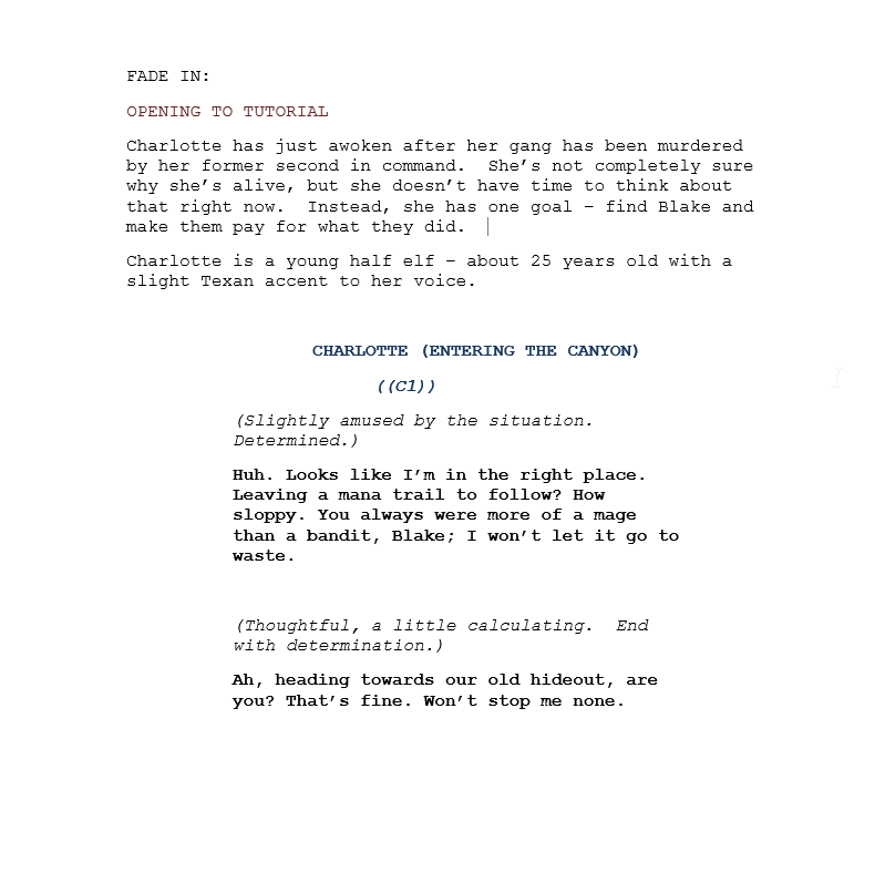 Legend of the Outlaw Mage Script
