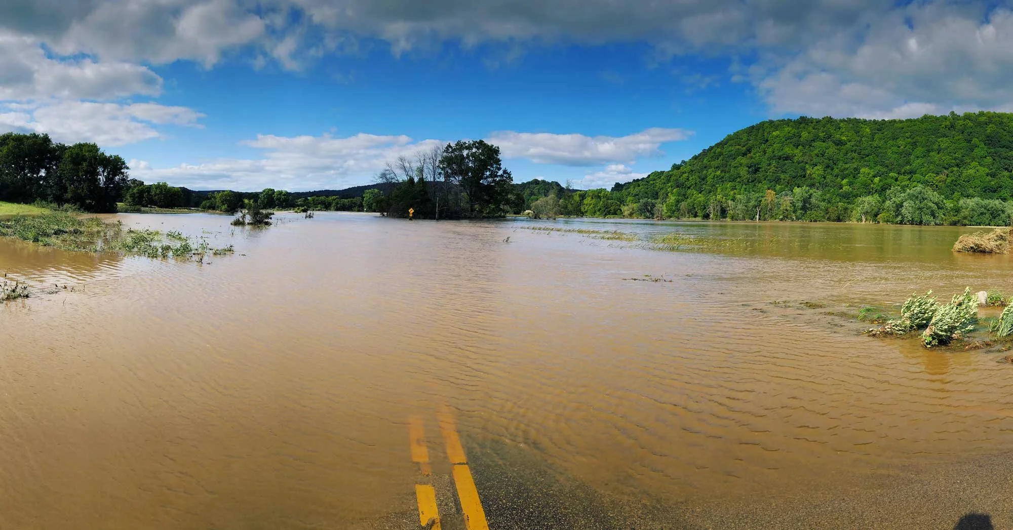 Flooding in the Kickapoo River Valley, August 2018. Photo by Emma Lundberg.