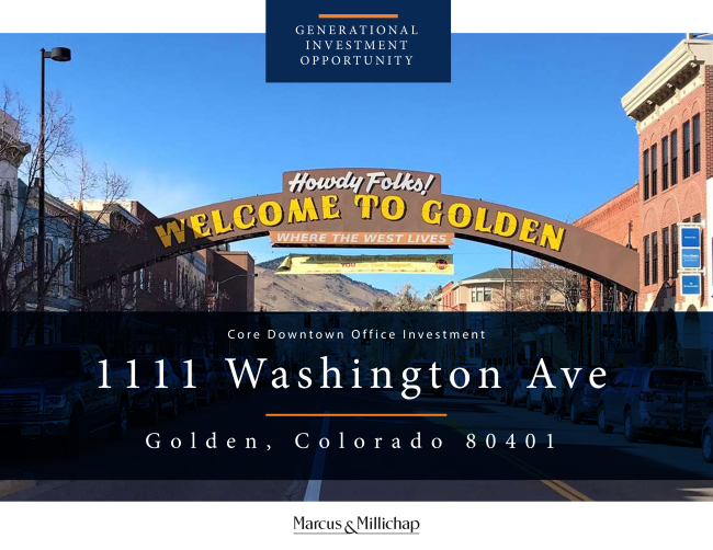 1111 Washington Avenue Golden, CO $2,990,000 11,752 SF ($254.42/SF) Generational