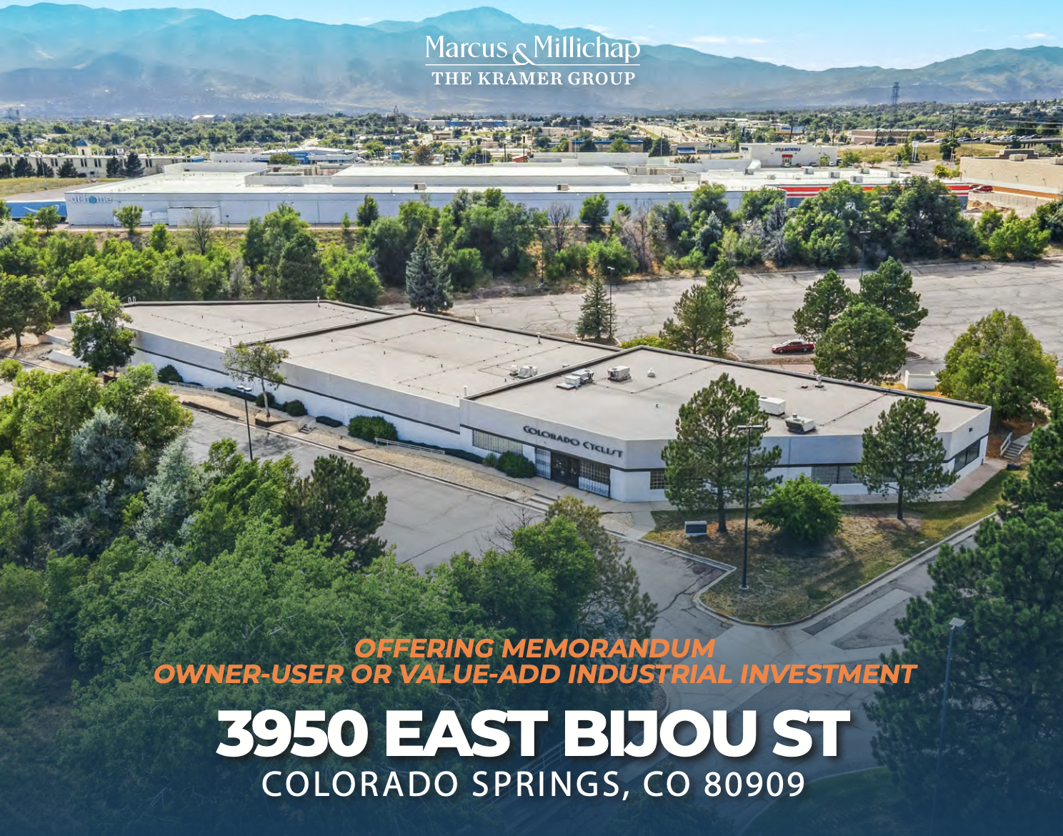 3950 East Bijou Street Colorado Springs, CO $2,000,000 28,838 SF ($69.35/SF) 3.30 Acres (143,748 LSF) Value-Add or Owner/User View Offering Memorandum