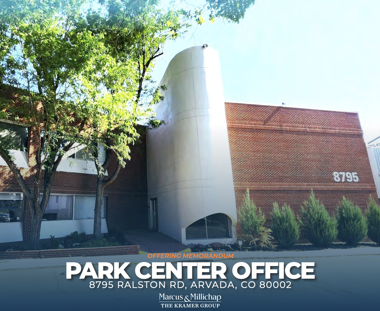 Park Center Office 8795 Ralston Road Arvada, CO $3,400,000 25,567 SF ($132.98/SF) 1.37 Acres 8.46% Cap Rate View Offering Memorandum