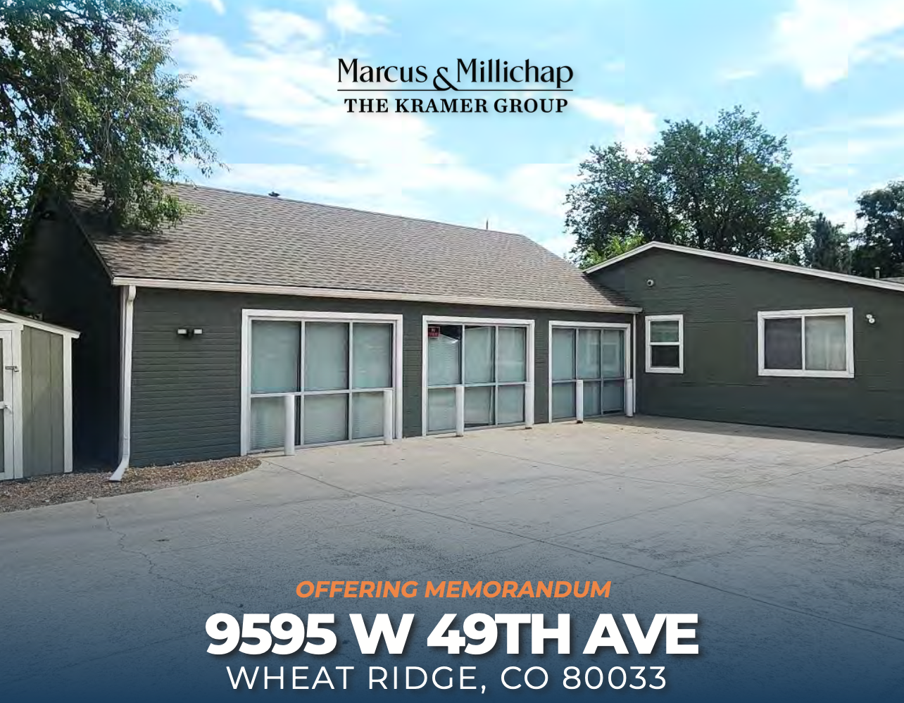 9595 West 49th Avenue Wheat Ridge, CO $995,000 3,851 SF ($258.37/SF) 0.30 Acres Owner/User Office View Offering Memorandum