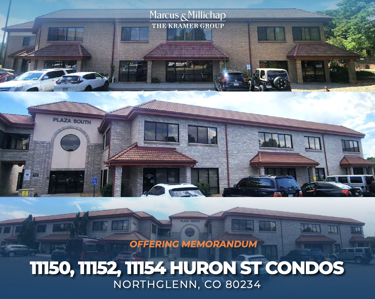   11150, 11152, 11154 Huron Street Condos  Northglenn, CO  $1,640,800 9,652 Gross SF 7.10% PF Cap Rate Office Condo Portfolio   View Offering Memorandum  
