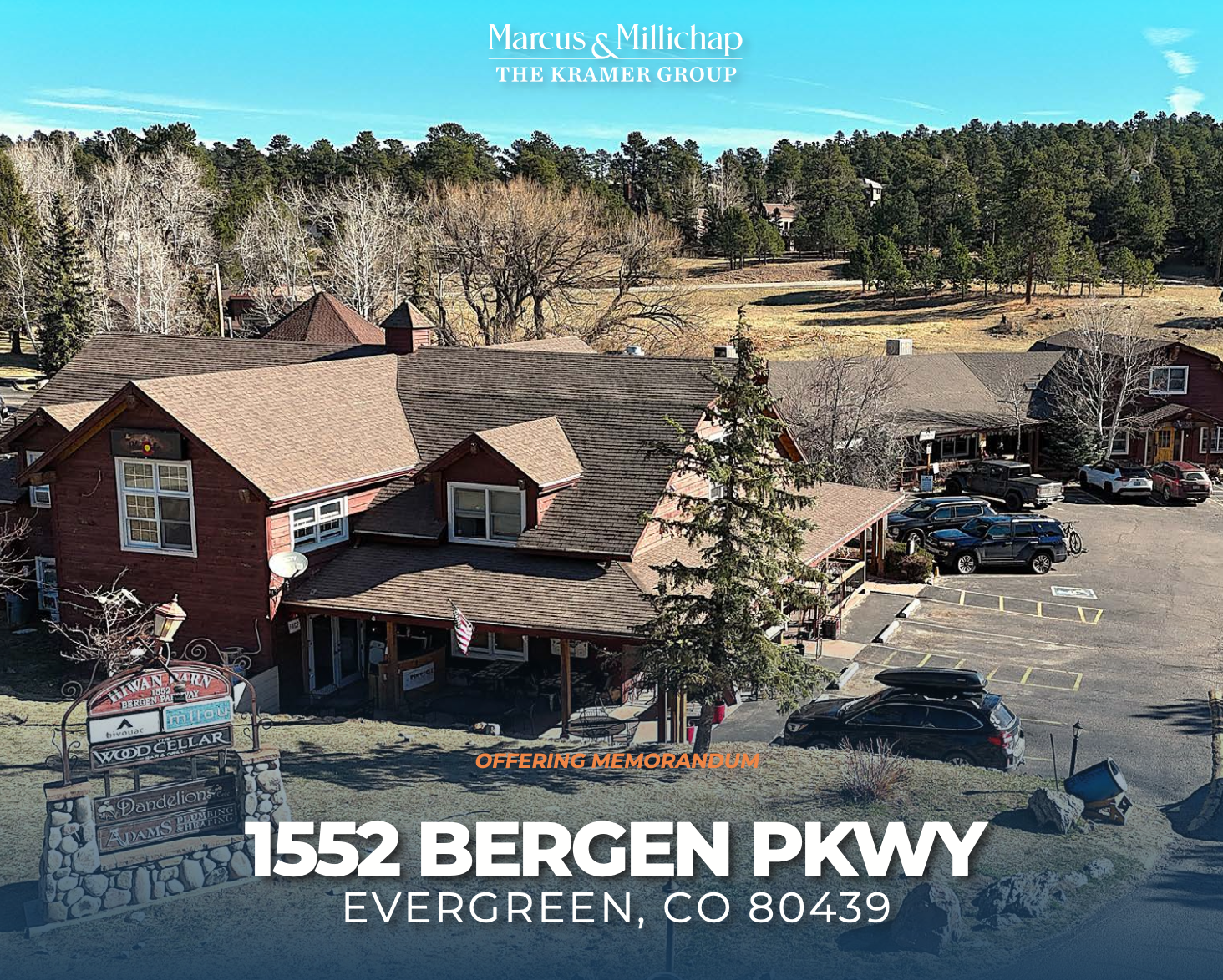   1552 Bergen Parkway  Evergreen, CO  $2,195,000 12,570 SF ($174.62/SF) 6.76% In-Place Cap Multi-Tenant Mixed-Use   View Offering Memorandum  