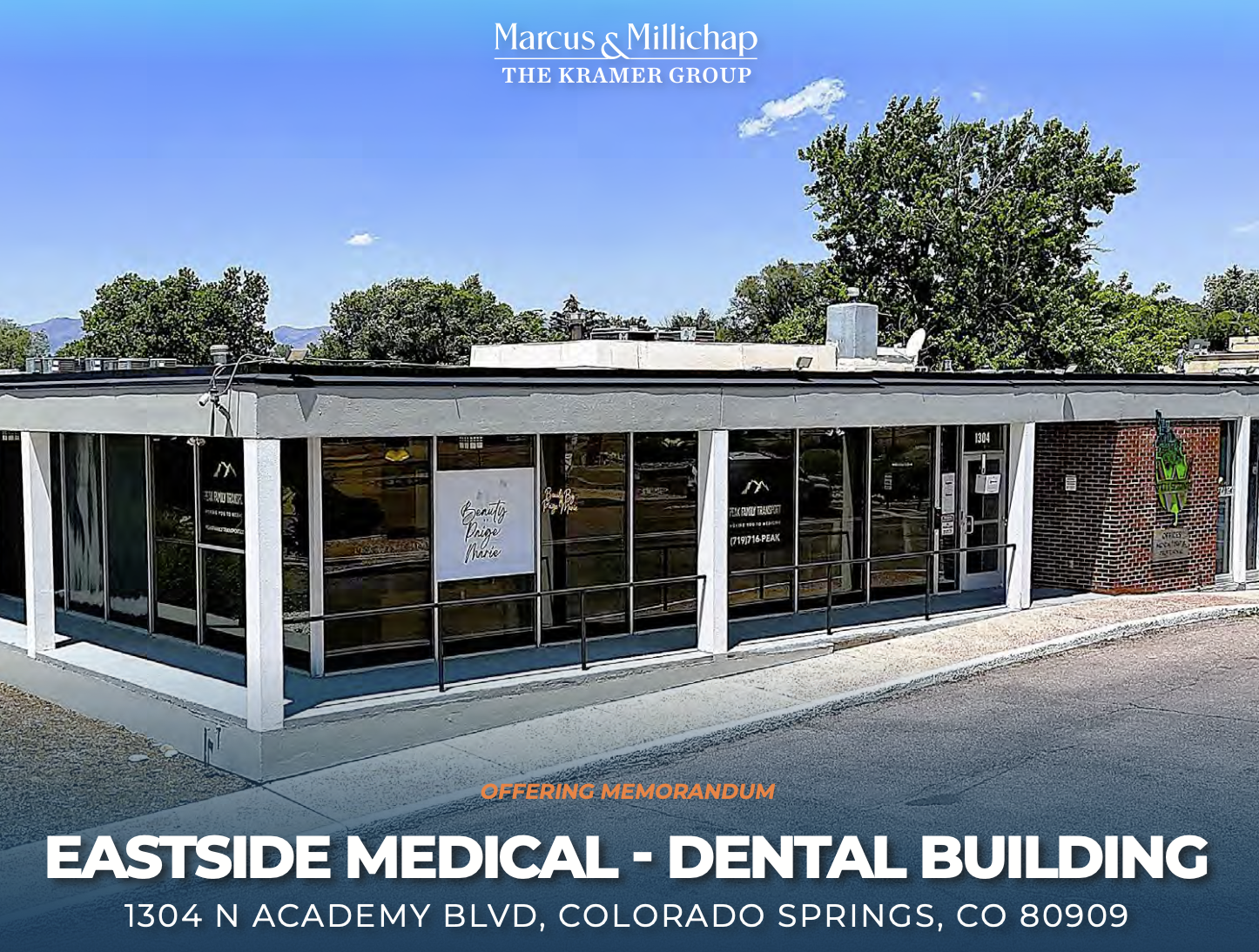   Eastside Medical - Dental Building 1304 North Academy Boulevard  Colorado Springs, CO  $1,950,000 +/-22,664 SF 100% Occupied Value-Add Medical   View Offering Memorandum  