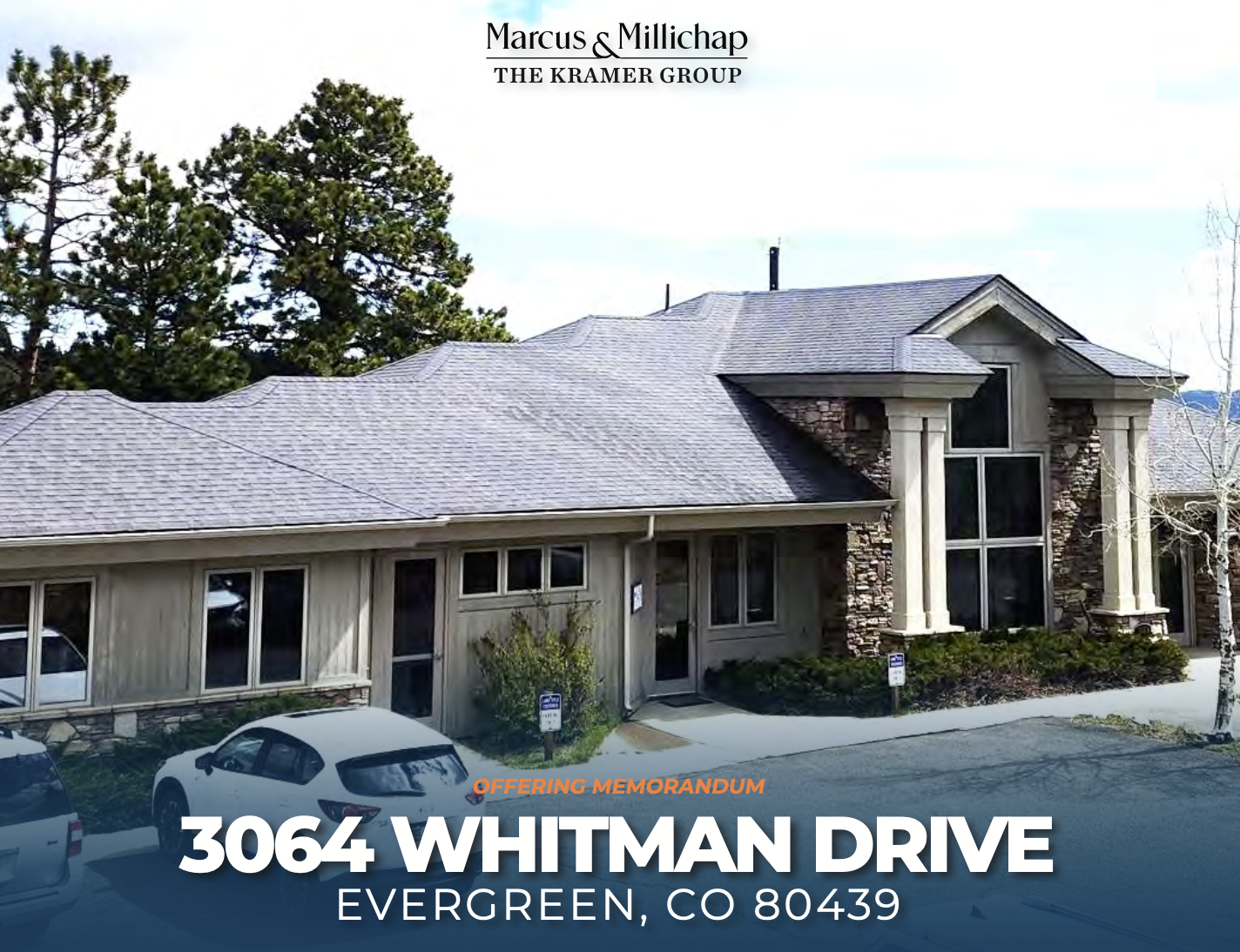   3064 Whitman Drive  Evergreen, CO  $1,100,000 6,766 SF 7.23% In-Place Cap Rate Multi-Tenant Office   View Offering Memorandum  