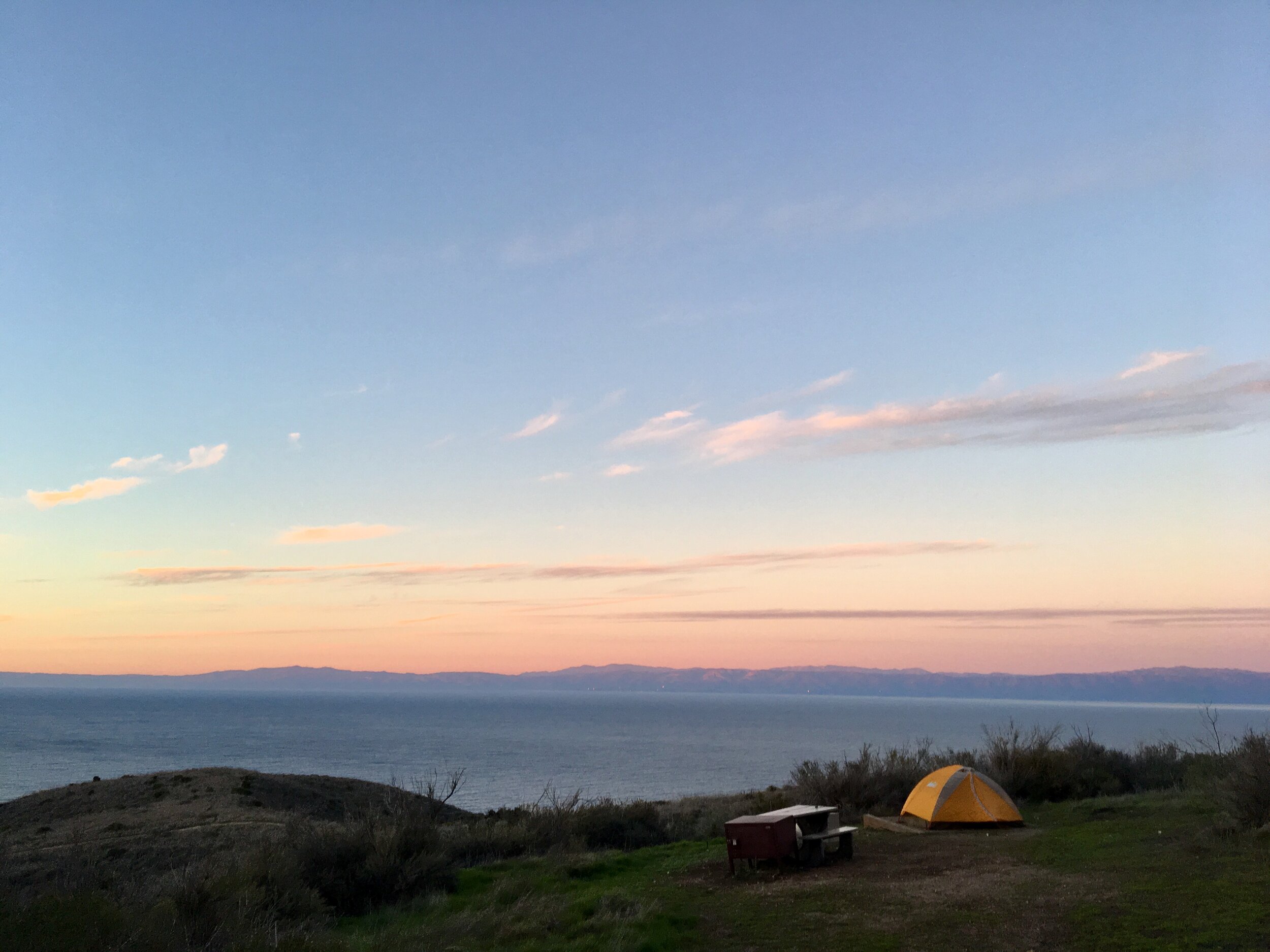 Camping on Santa Cruz Island, Channel Islands National Park