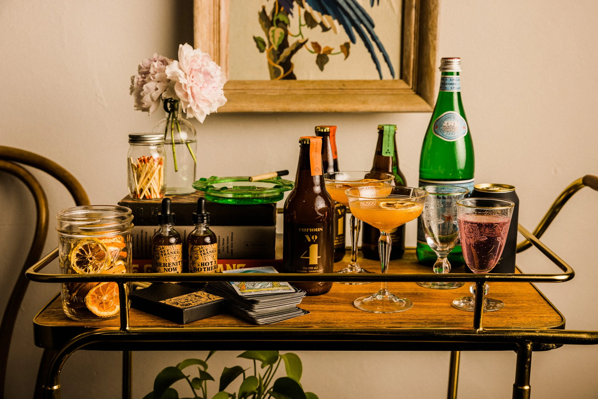 Transform your bar cart into a healing oasis