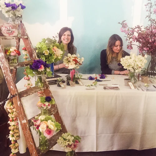 My other neighbour was One Flew Over run by Jess and Charlie - They were creating some beautiful button holes on the day and had a great stand!They caught our hearts with their ladder filled with flowers! It reminded us of our own wedding a few years ago! So beautiful!