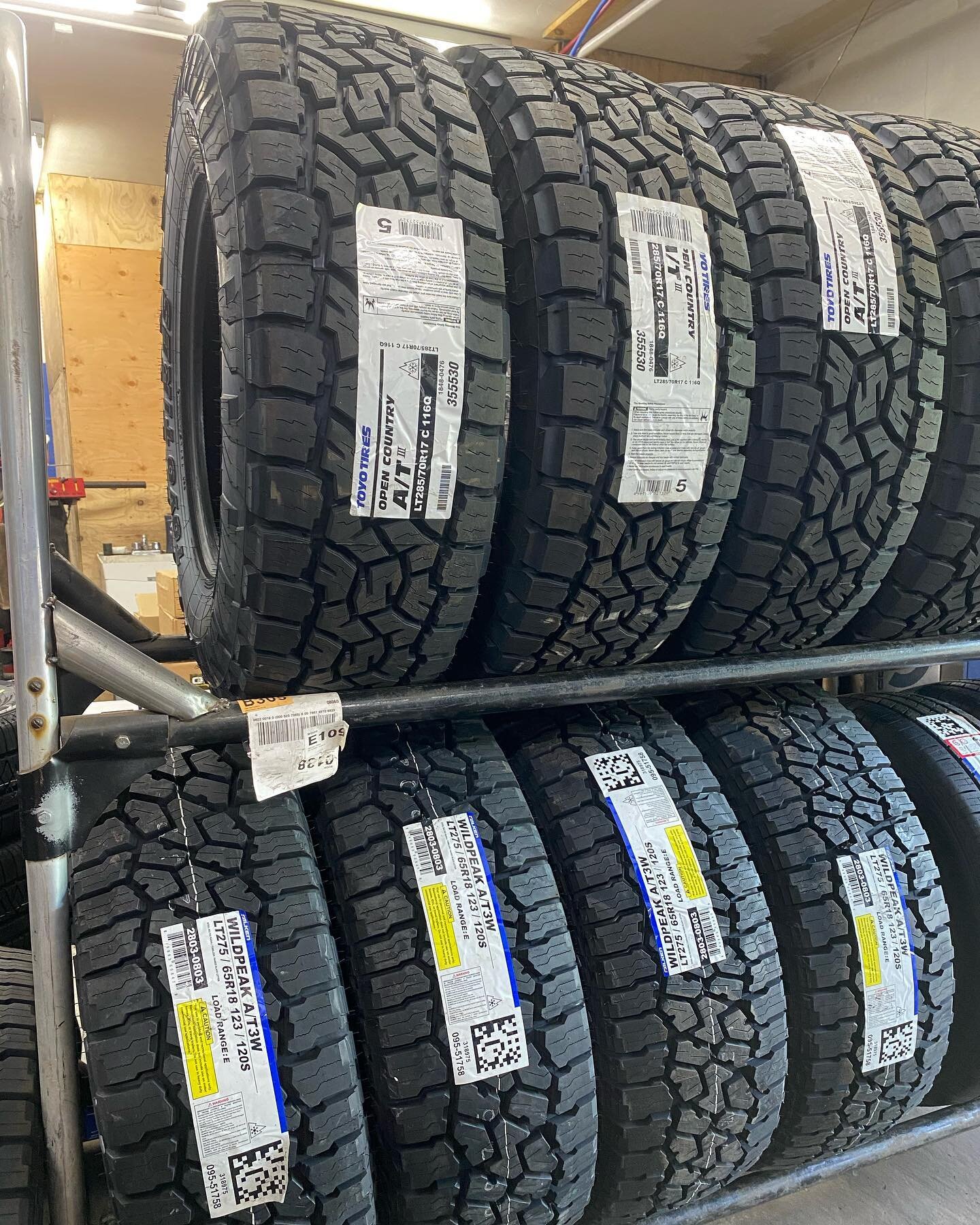 Our favorite truck tires! 
Falken Wildpeak AT3W &amp; Toyo Open Country AT3&rsquo;s .
.
.
.
#falkentires #toyotires #wildpeak #opencountry #at3 #trucklife #appautocare #newtripoli