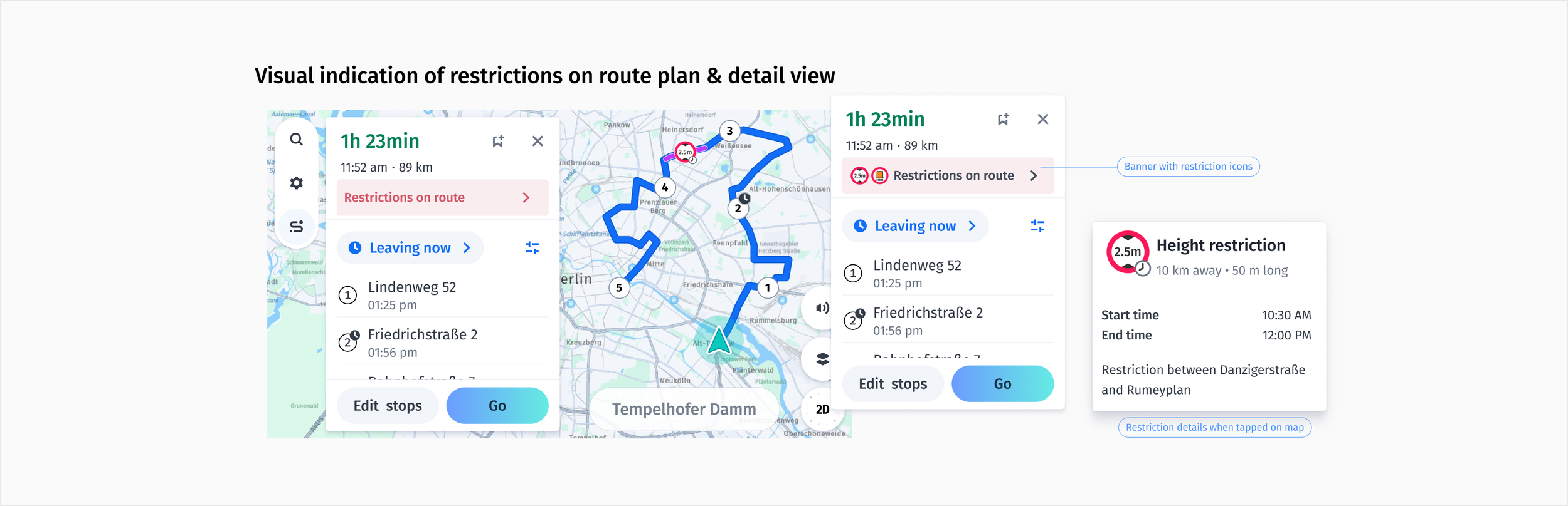 Visual indication of restrictions on route plan & detail view.png