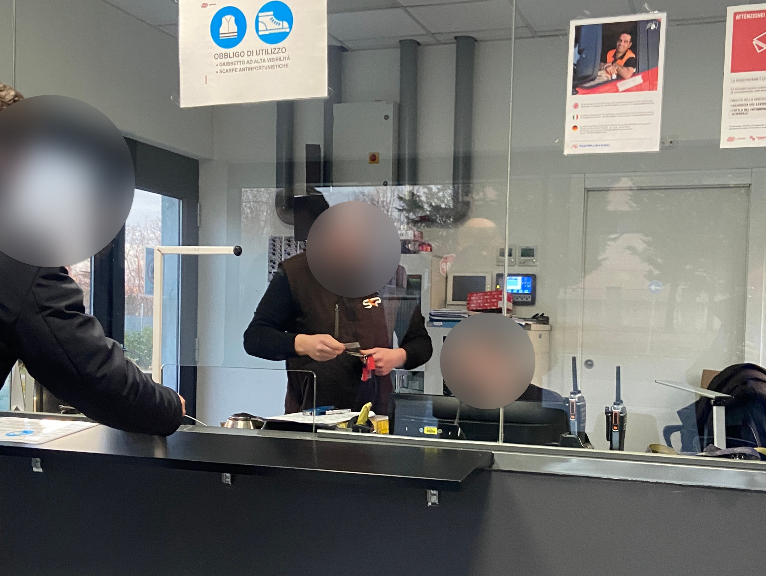 Order dispatch station where truck drivers would interface and pick up/drop off tour jobs