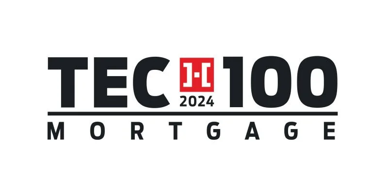 TECH 100 awards logo with the word 'Mortgage' underneath.