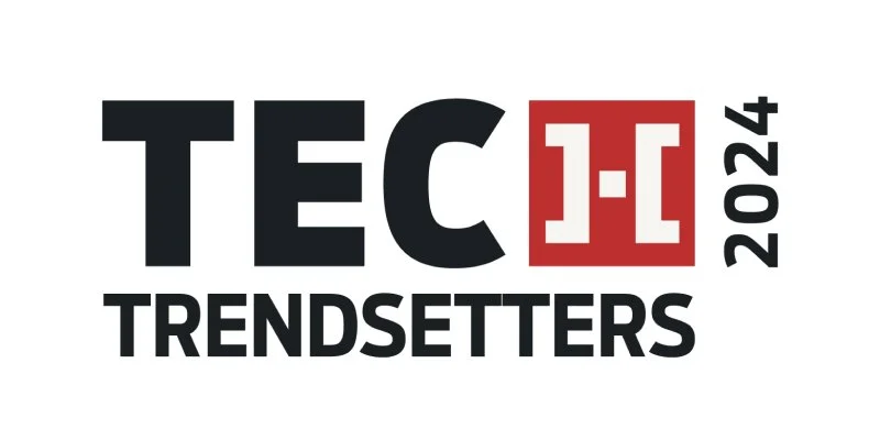 Logo for TEC Trendsetters 2024 event with large black text, red icon, and smaller black text.