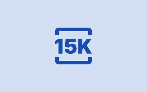 Icon of a calendar page with "15K" written in the center, indicating 15,000.