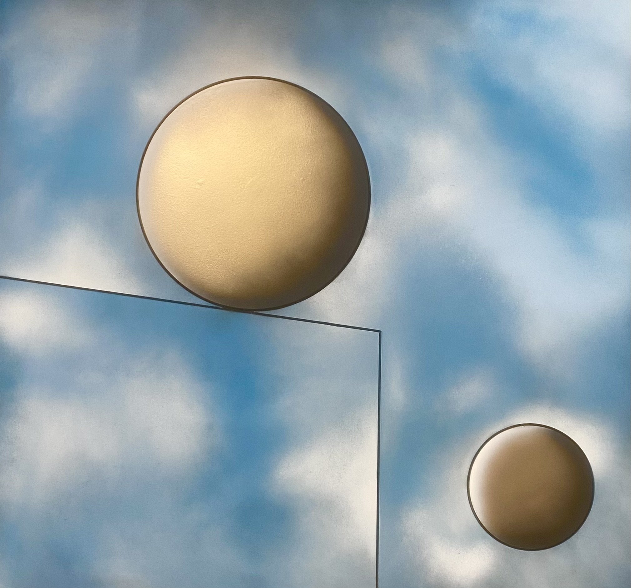 Blue Yonder  (2023)  Acrylic paint on MDF  85cm x 80cm