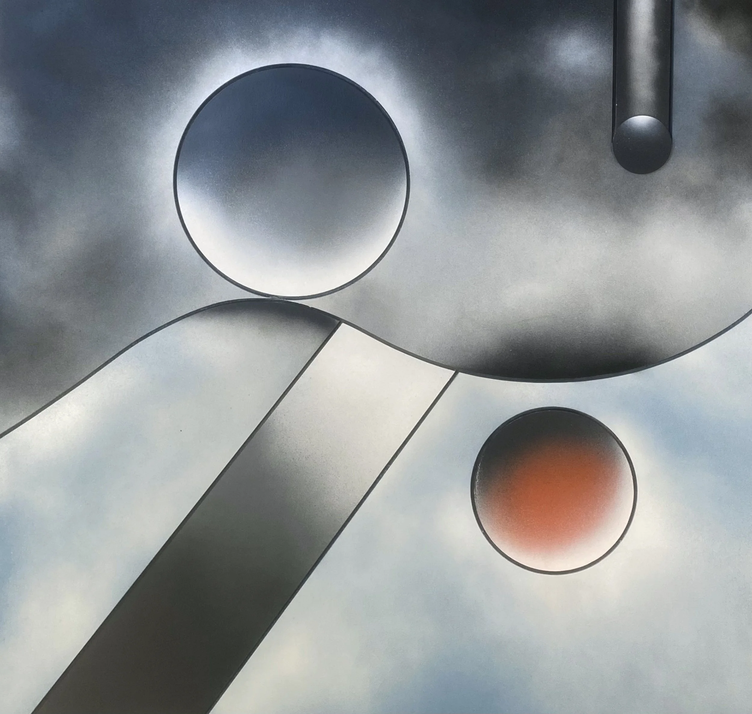 Imposition  (2023)  Acrylic Paint on MDF  80cm x 85cm