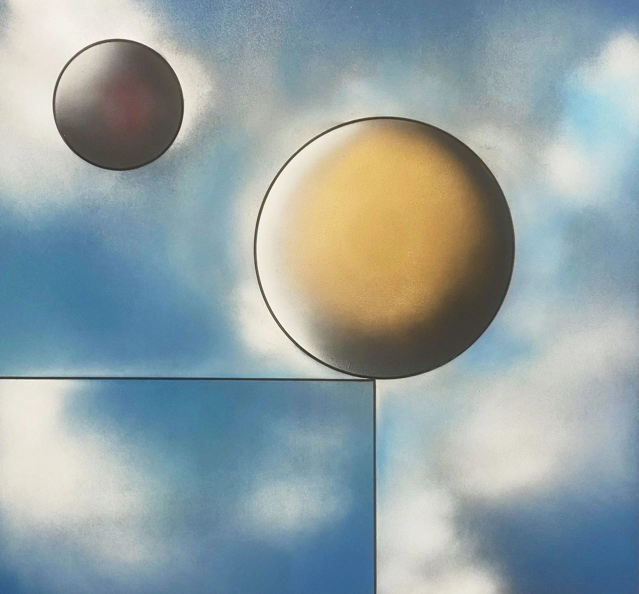 Trust Me and Try It  (2023)  Acrylic paint on MDF  85cm x 80cm