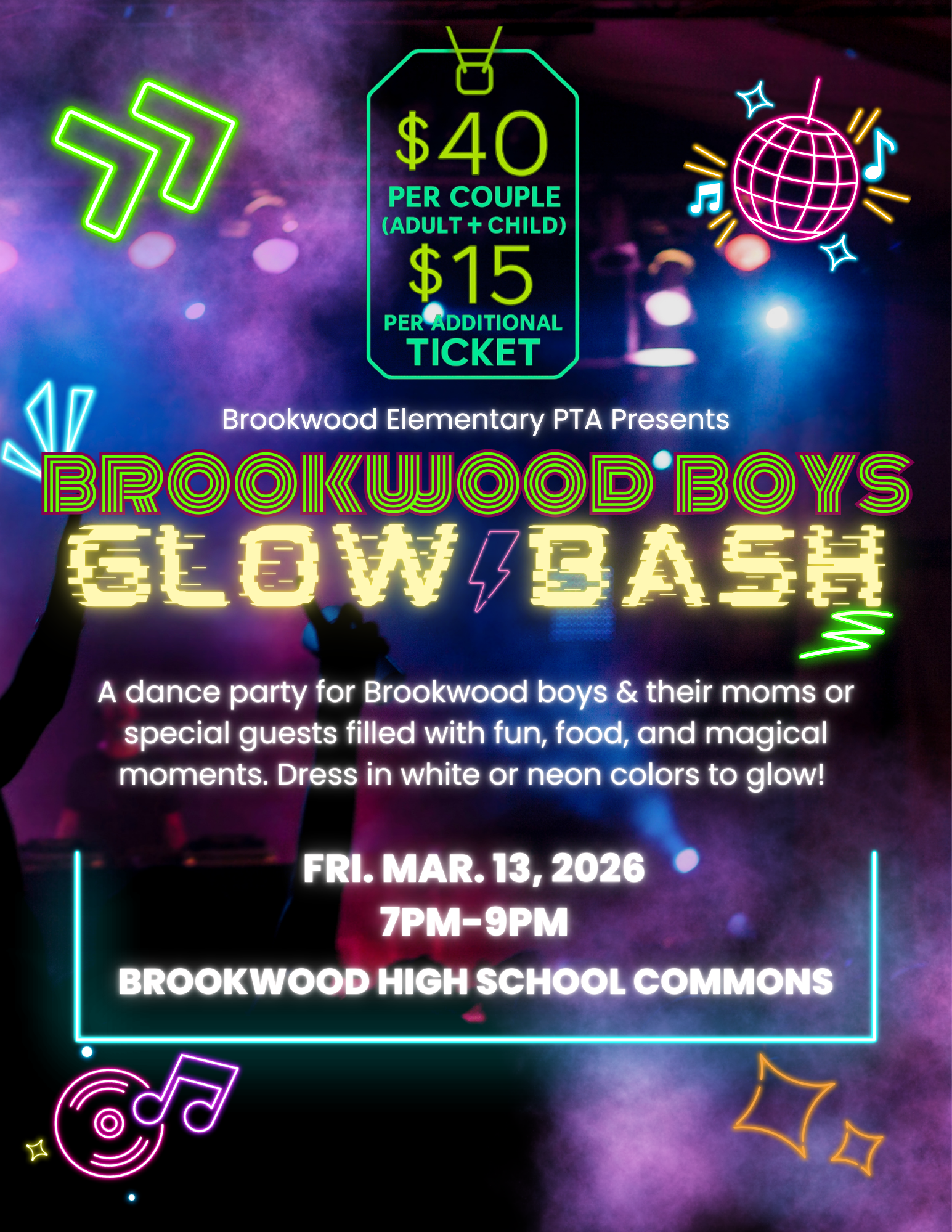 Glow Bash for Brookwood Boys