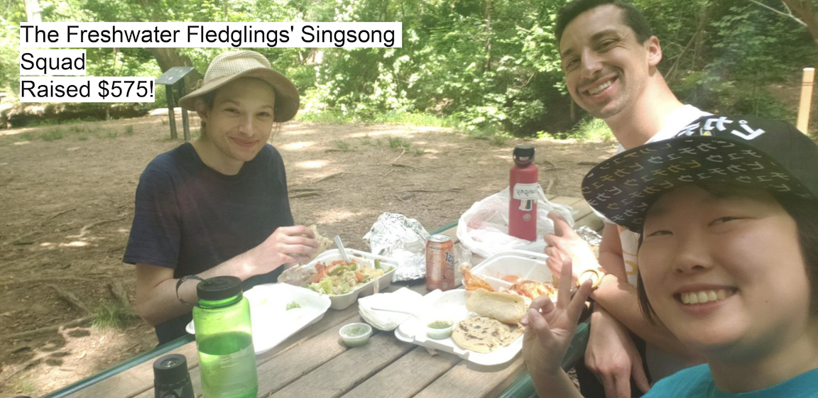  Birders have to eat! The Freshwater Fledglings Singsong Squad enjoy a break from birding 