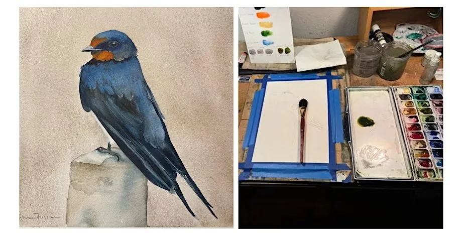 Birds in Watercolor: Barn Swallow with Ronna Fujisawa