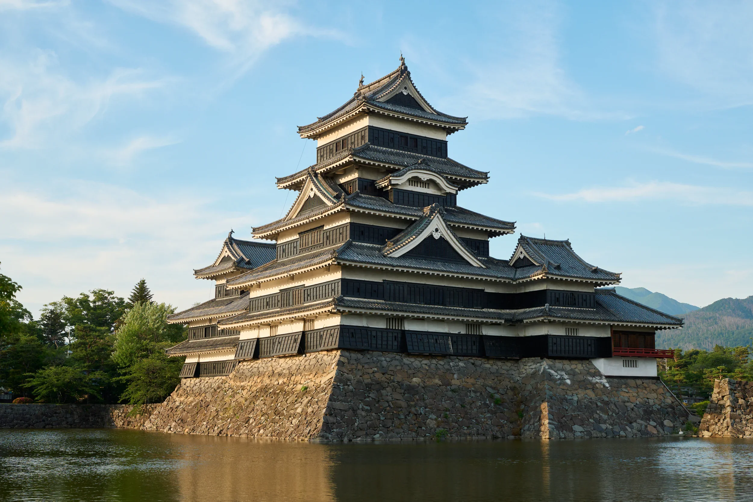 Matsumoto Castle at golden hour, Nagano, Japan
