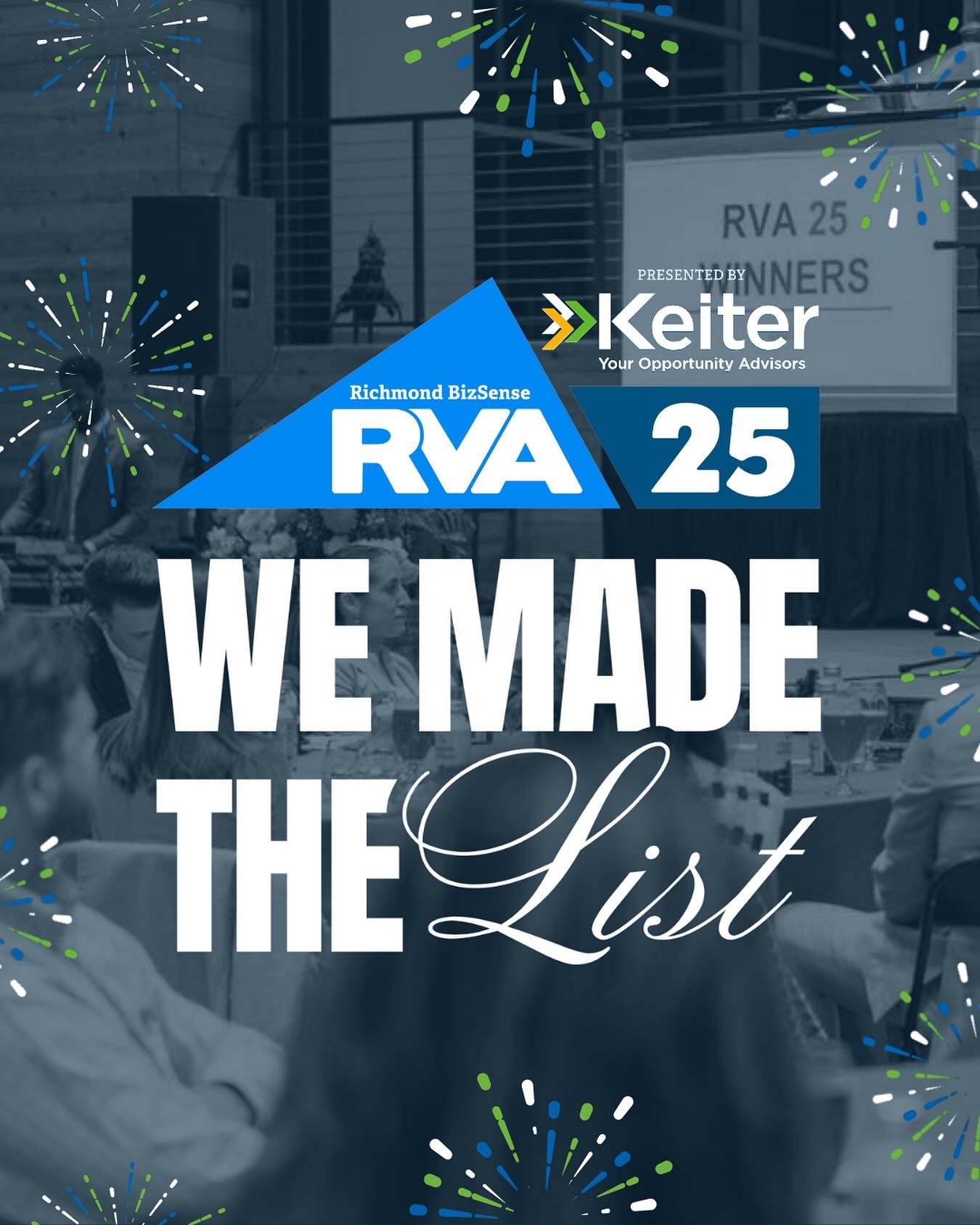 We&rsquo;re proud to be recognized as one of the RVA 25 fastest-growing companies!
This honor reflects the dedication of our incredible team, the trust of our clients, and the support of our community.
Thank you, Richmond, for helping us grow and thr