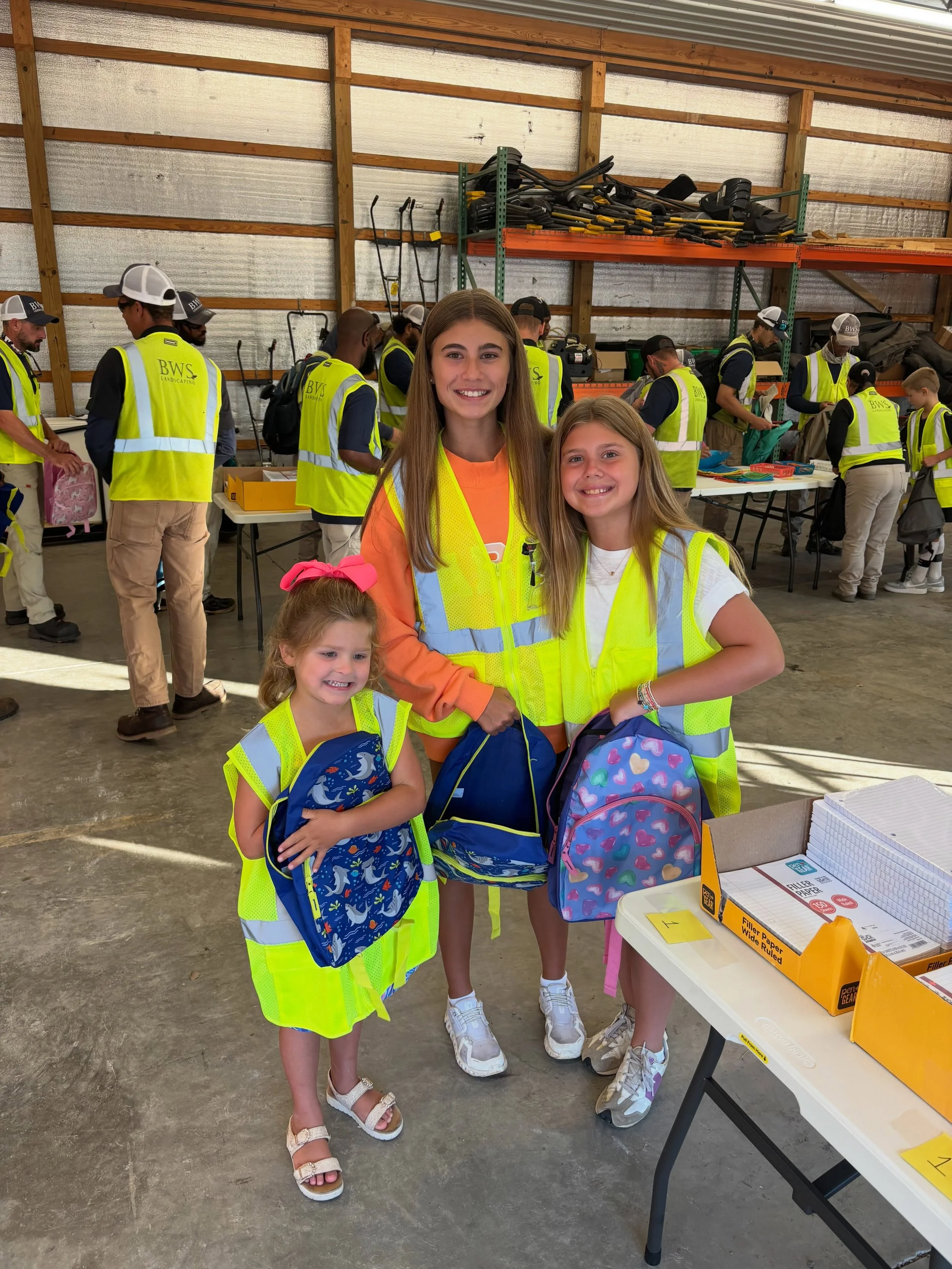 Annual Backpack Drive

One of our favorite traditions at BWS Landscaping is our annual backpack drive. Each year, our team comes together to pack backpacks with school supplies for local students and the children of our employees, helping them start 